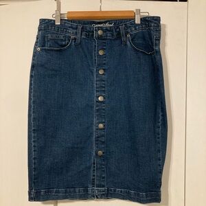 Universal Thread Dark Blue Denim Pencil Skirt